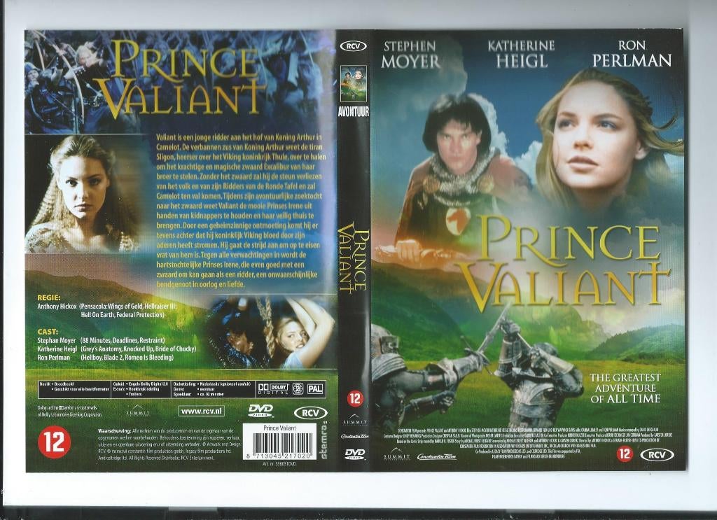Prince Valiant, Cd's en Dvd's, Vanaf 12 jaar, Ophalen of Verzenden, Zo goed als nieuw
