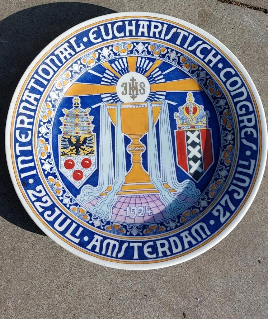 Bord 1924, Mosa , Maastricht, Ophalen of Verzenden