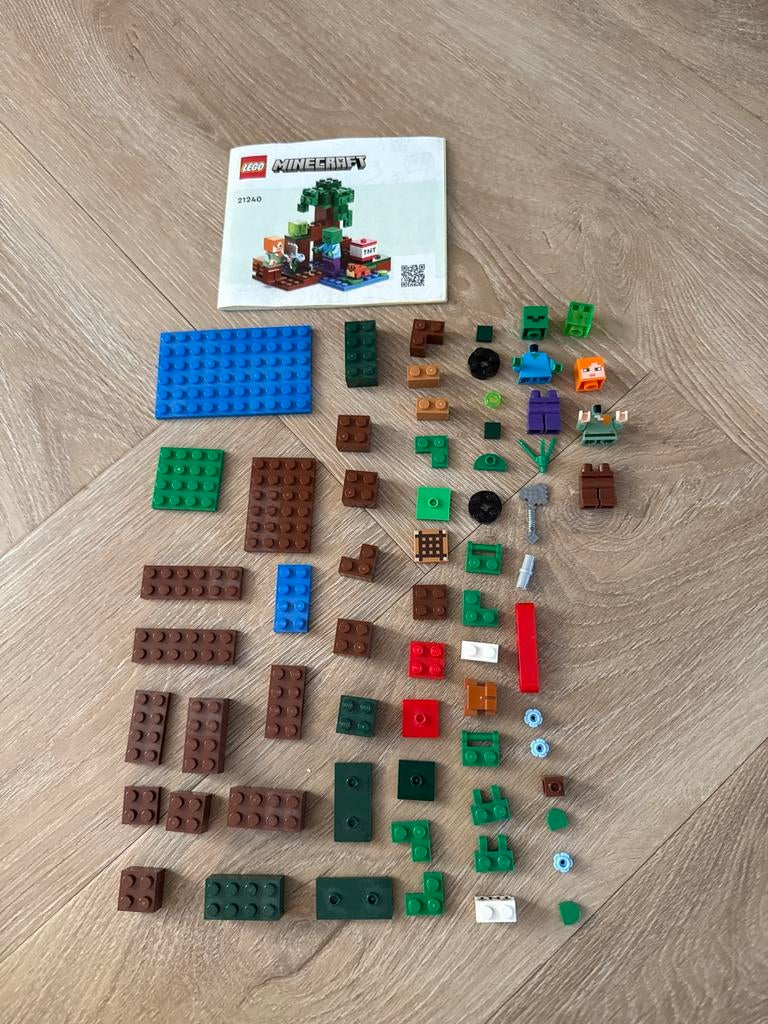 LEGO Minecraft 21240 Het Moerasavontuur, Ophalen of Verzenden, Zo goed als nieuw, Complete set, Lego