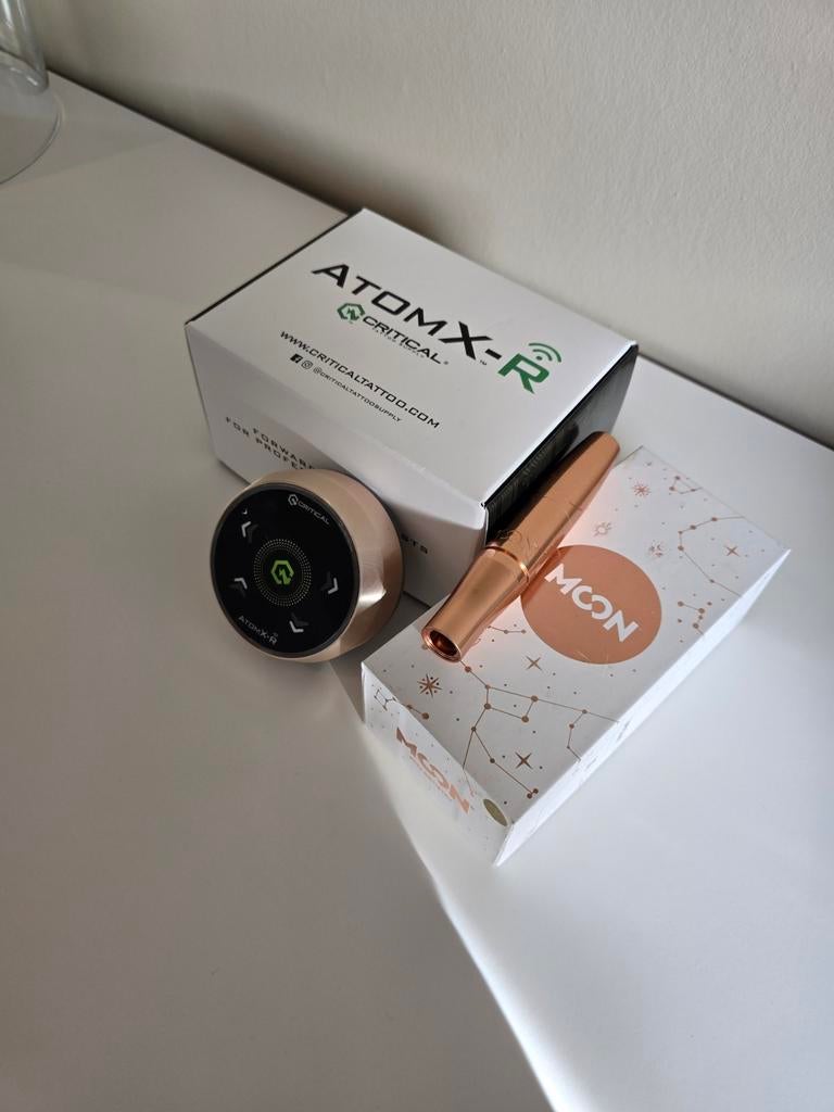 Tattoo Set: Critical AtomX-R Voeding + Moon Pen, Ophalen of Verzenden, Zo goed als nieuw