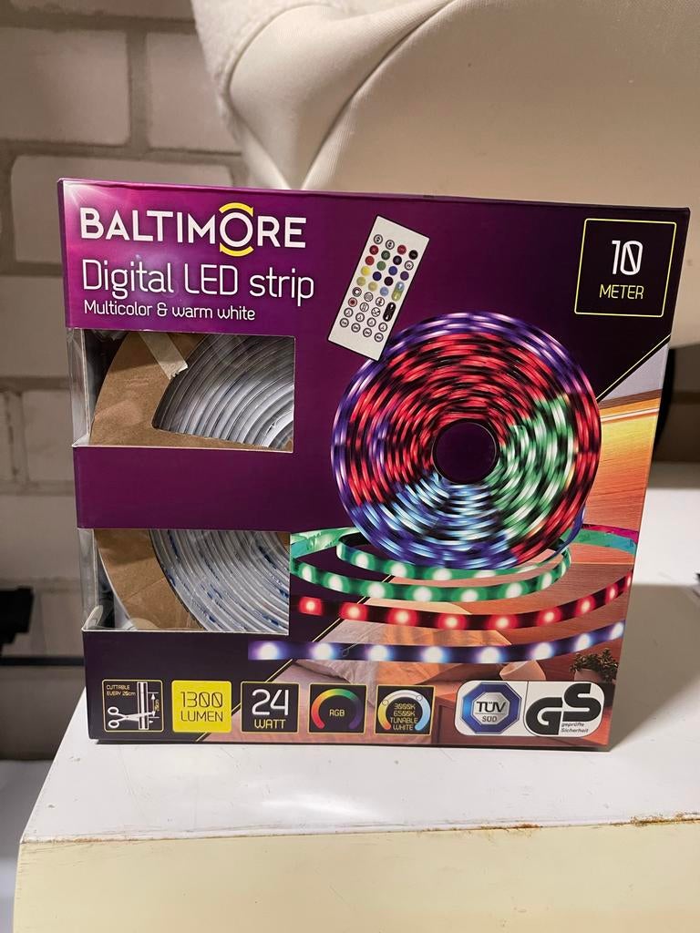 Nieuwe Baltimore Digitale LED strip - 10 meter, RGB & Warm W, Ophalen, Nieuw