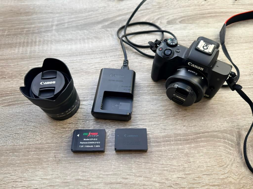 Canon M50 met 2 lenzen en extra batterij, Audio, Tv en Foto, Fotocamera's Digitaal, Ophalen, Canon, Compact, Zo goed als nieuw