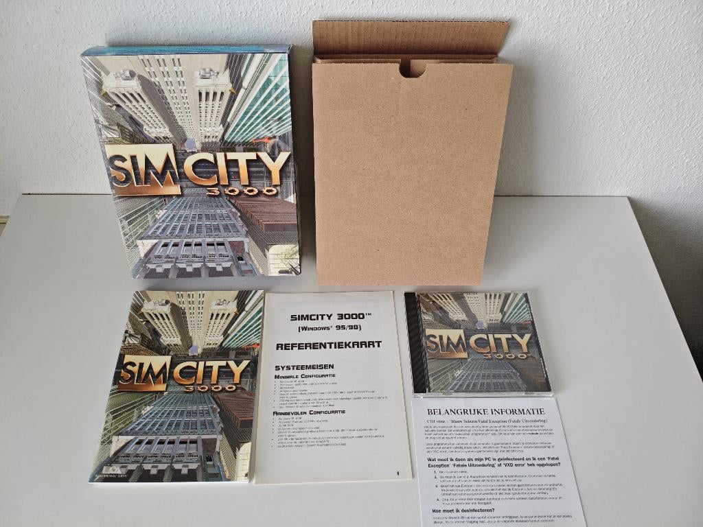 Sim City 3000 Big Box PC Game Spel, Gebruikt, 1 speler, Ophalen of Verzenden, Vanaf 3 jaar
