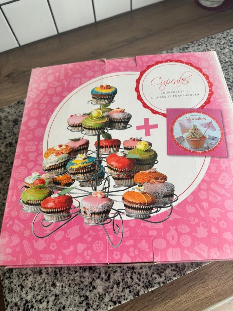 Cupcake-standaard incl boekje, Ophalen, Nieuw, Cupcakes, Serveervorm