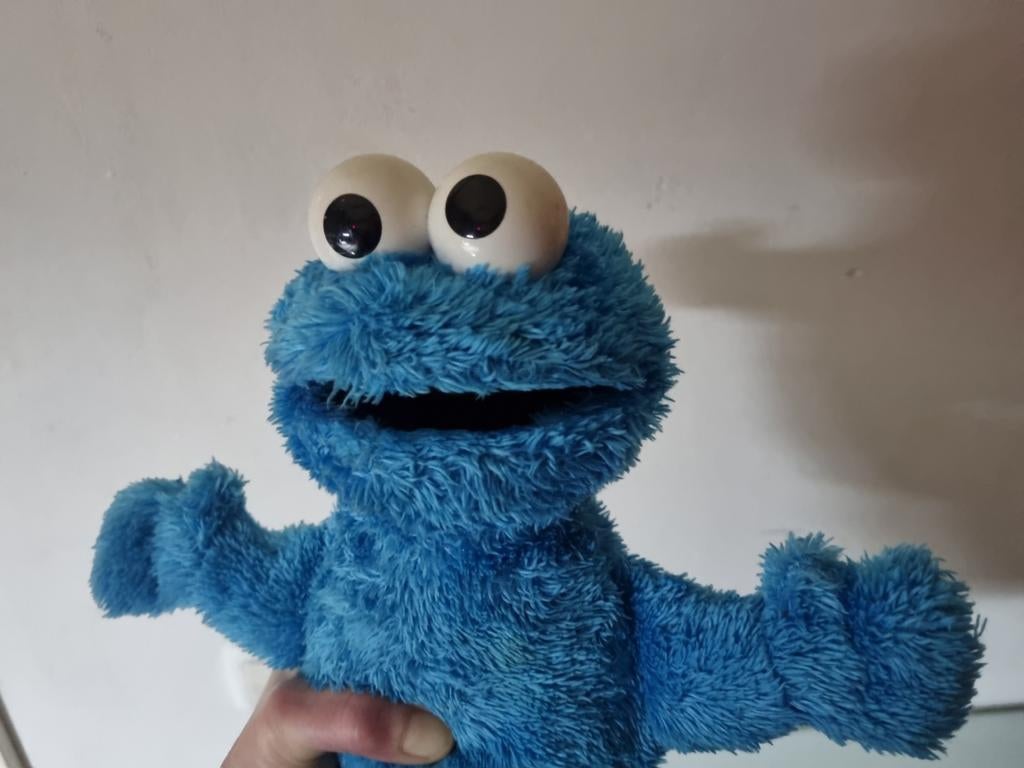 Orig,Hasbro,Sesamstraat,KOEKIEMONSTER,30cm,Interact,Igst!, Ophalen of Verzenden, Zo goed als nieuw, Overige typen