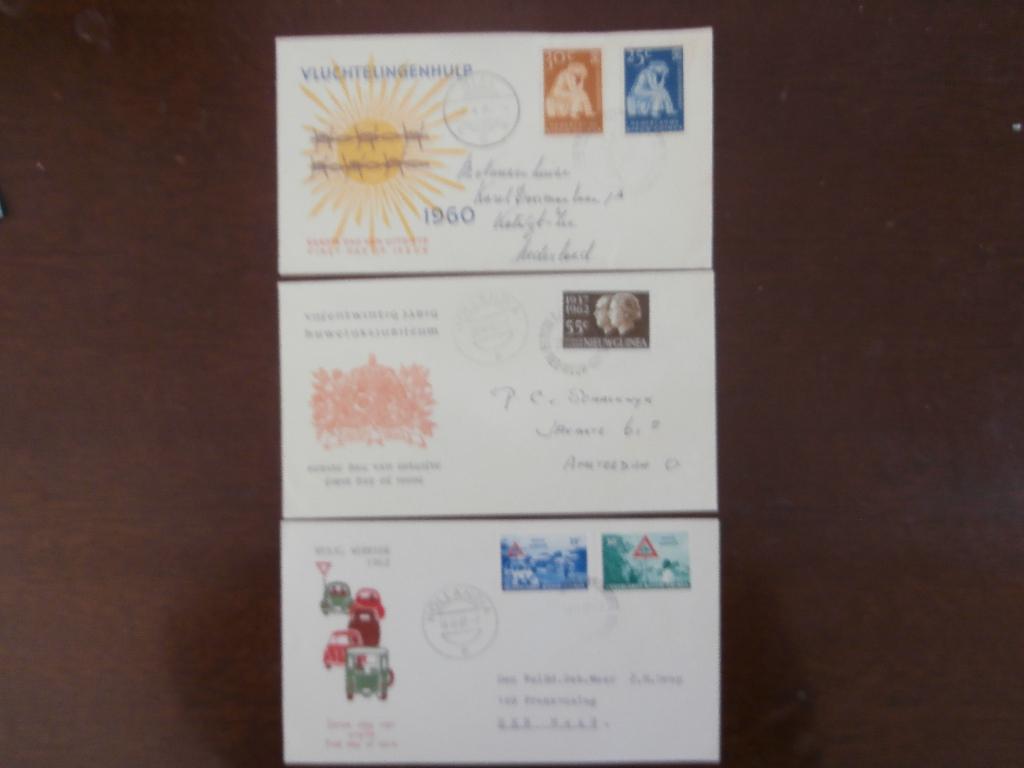 NED. NIEUW GUINEA 1960-1962; 3 FDC'S LEES, Verzenden, Beschreven, Rest van de wereld