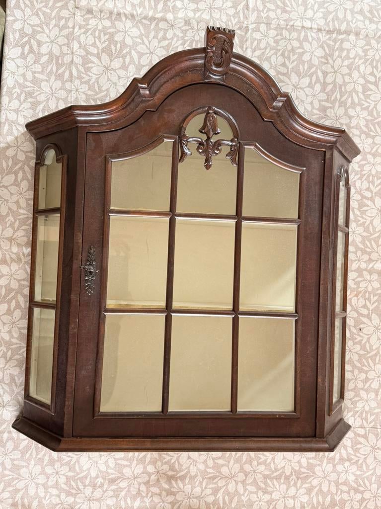 Wand thee kastje. Vitrage kastje. Antiek/ brocante, Ophalen