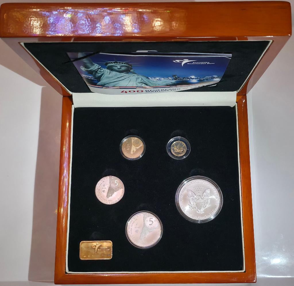 Prestigeset Manhattan – 9,83g Goud – 57,6g Zilver – Bullion, Ophalen, Setje, Koningin Beatrix, Euro's