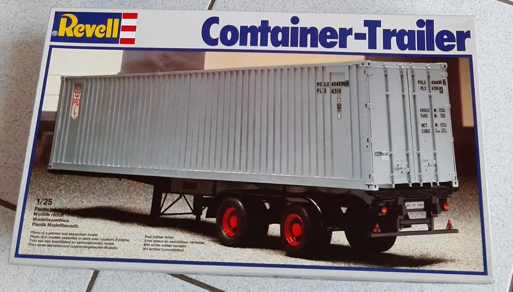 Revell Container-Trailer 1:25, Ophalen, Revell, Groter dan 1:32, Zo goed als nieuw