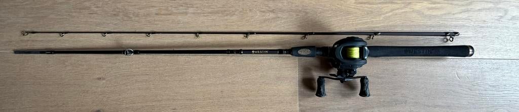 Westin hengel met molen (snoek), Ophalen of Verzenden, Gebruikt, Complete set