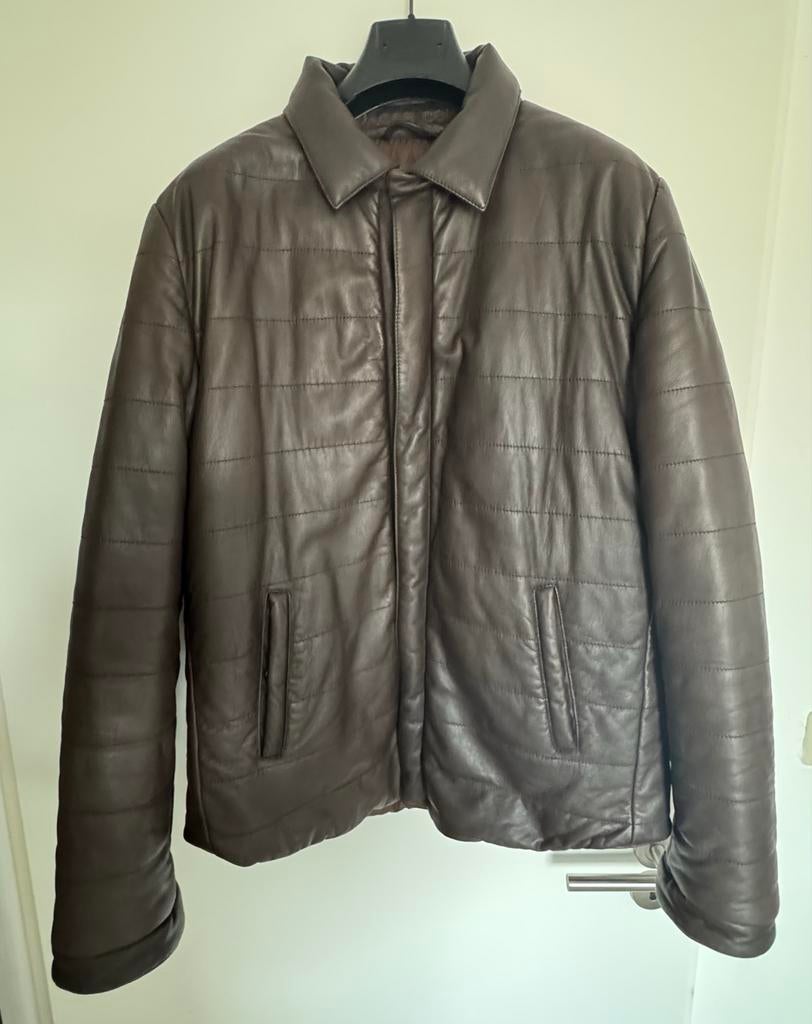 Jacob Cöhen leren jas - bruin - maat 54, Ophalen of Verzenden, Gedragen, Maat 52/54 (L), Bruin