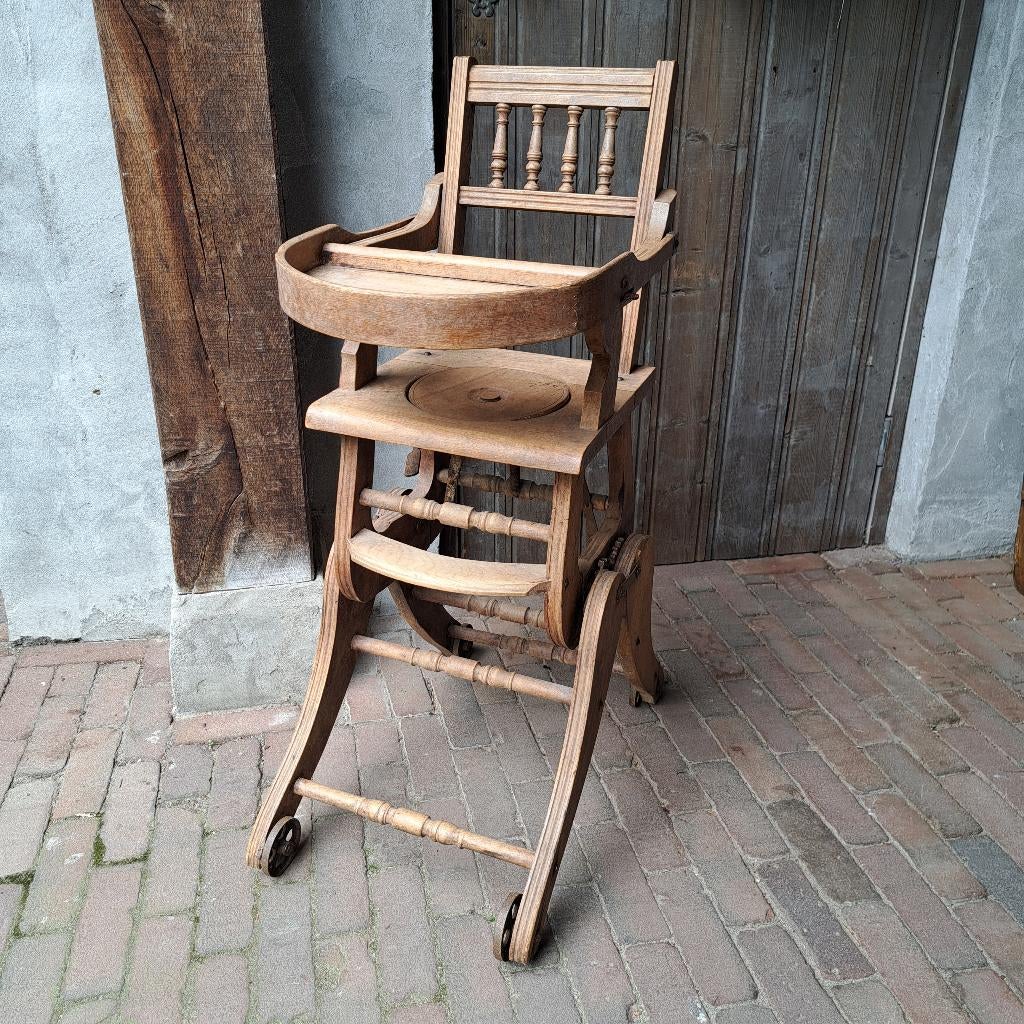 Prachtige oude houten kinderstoel schommelstoel *Etage3*, Ophalen, Gebruikt, ., .