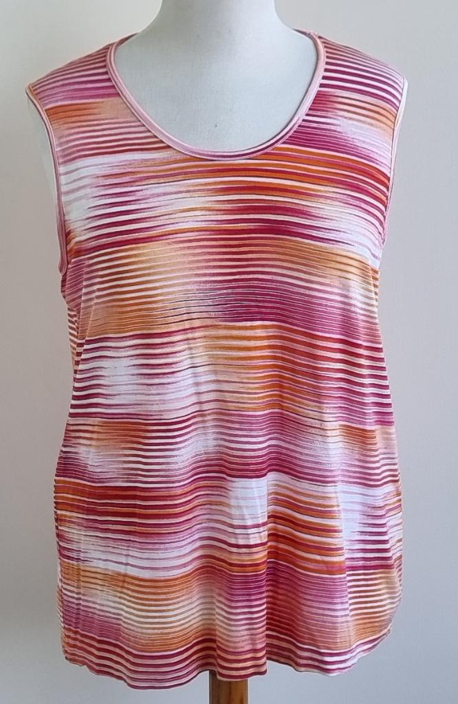 MS Mode oranje/wijnrood mouwloos shirt mt. XL, Maat 46/48 (XL) of groter, Oranje, Ophalen of Verzenden, Zo goed als nieuw