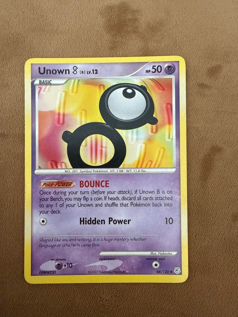 Pokémon kaart Unown 8 (B) LV.12, Ophalen of Verzenden, Gebruikt, Losse kaart
