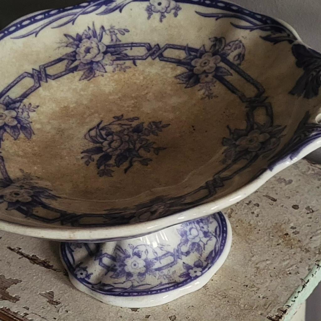 Franse brocante orgineel,  stoffen doos, engel, Ophalen of Verzenden