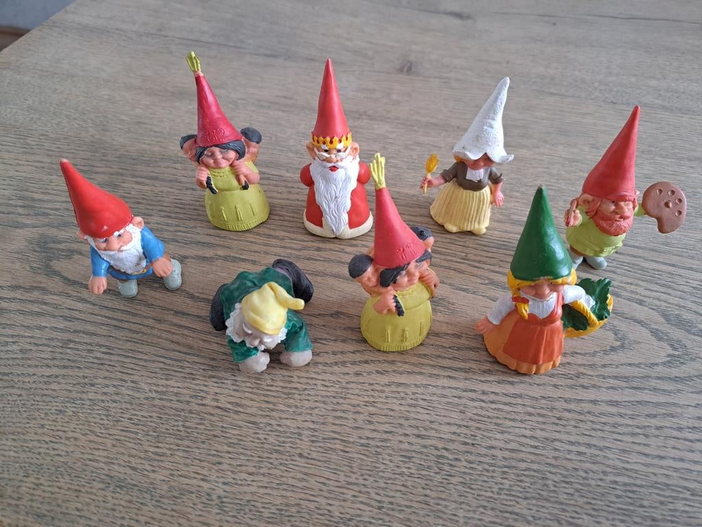 David de Kabouter figuren set - 8 stuks, Ophalen of Verzenden, Gebruikt