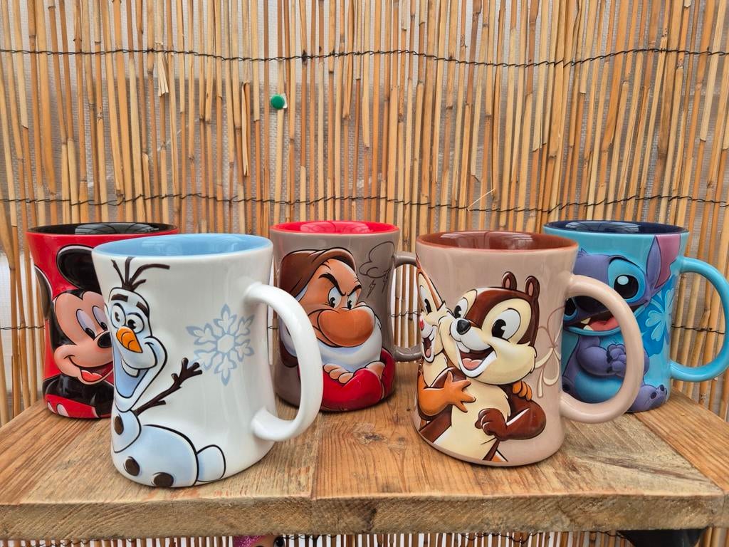 Eurodisney mokken, Verzenden, Mickey Mouse, Zo goed als nieuw, Servies