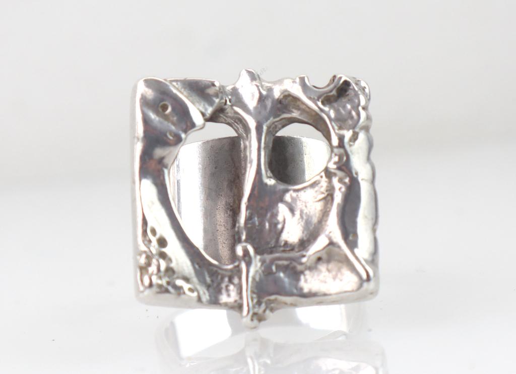 Vintage zilveren ring Juhls, Noorwegen jaren ‘60/’70, Ophalen of Verzenden, Zilver, Ring