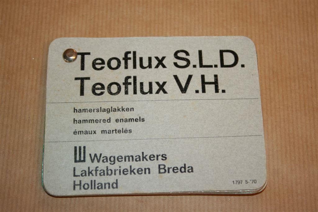 Kleurenwaaier Hamerslaglakken Wagemakers - 1970, Ophalen of Verzenden, Gebruikt, Overige typen