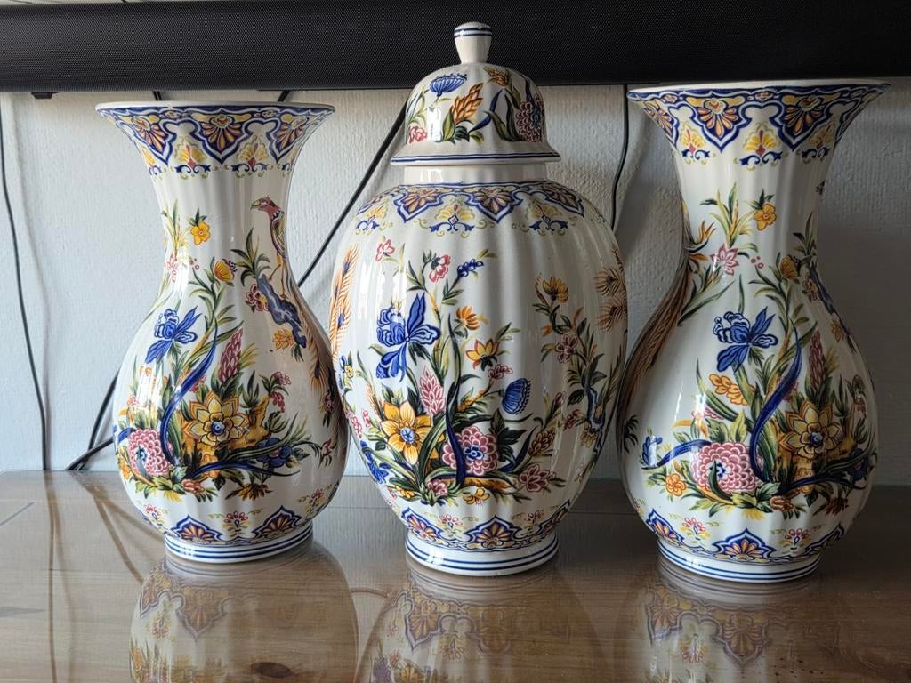 Vintage Italiaanse vazenset jaren '50 van Francesco Guarino, Ophalen