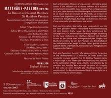 Pygmalion, Raphaël Pichon - Bach: Matthäus-Passion (3 CD), Ophalen of Verzenden, Classicisme, Nieuw in verpakking, Kamermuziek