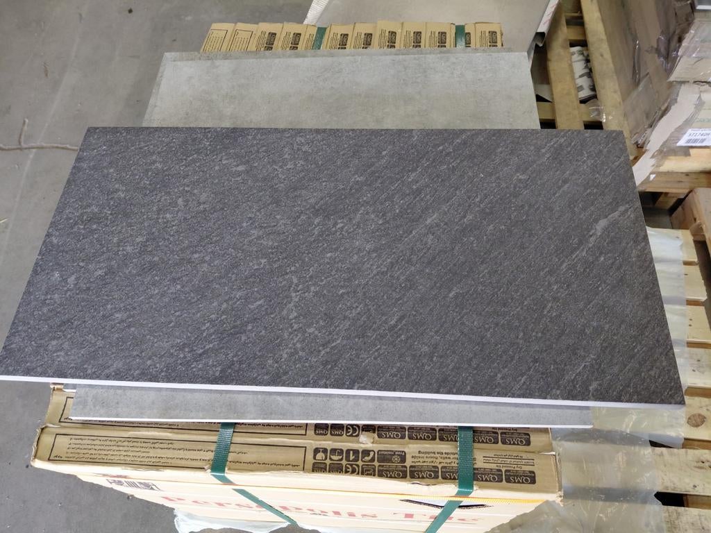 Partij keramische terrastegels pastorelli 40x80x2 antraciet, Tuin en Terras, Tegels en Klinkers, Ophalen, Nieuw, Keramiek, Terrastegels