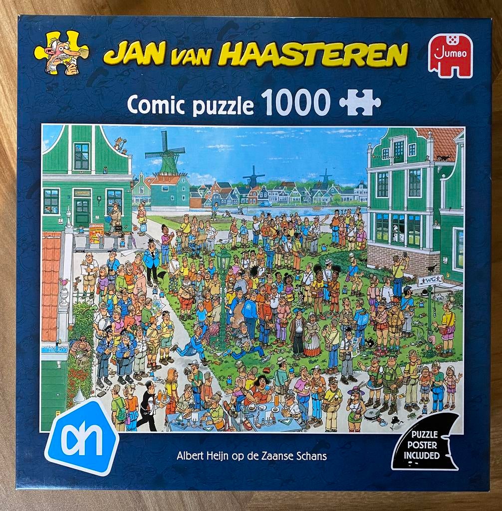 Jan van Haasteren 1000 stukjes puzzel de Zaanse Schans, Ophalen of Verzenden, 500 t/m 1500 stukjes, Zo goed als nieuw