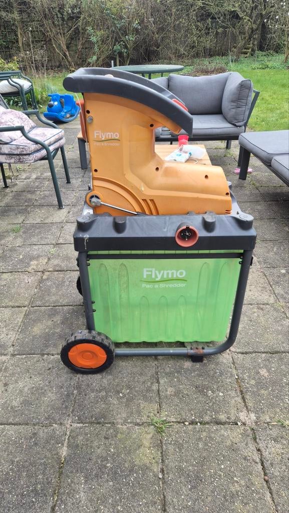 Flymo Hakselaar PAS2500 - Krachtige Tuinhakselaar, Tuin en Terras, Hakselaars, Ophalen, Gebruikt, Flymo, Met opvangbak