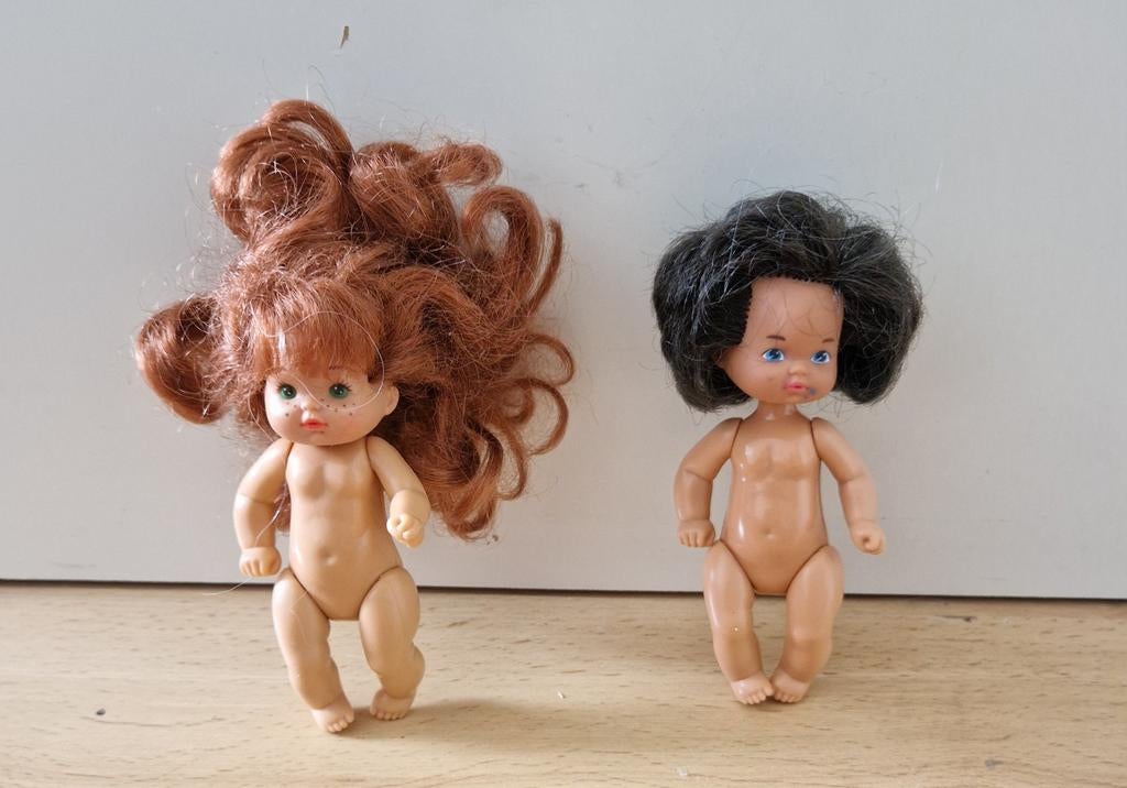 Barbie mattel kelly li'l friends 1992 1993 rood bruin shelly, Ophalen of Verzenden, Zo goed als nieuw, Barbie