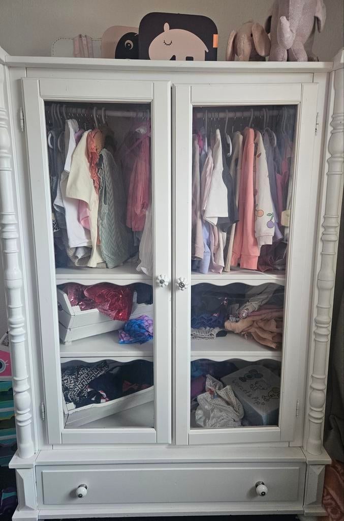 Brocante bed en kledingkast, Ophalen of Verzenden