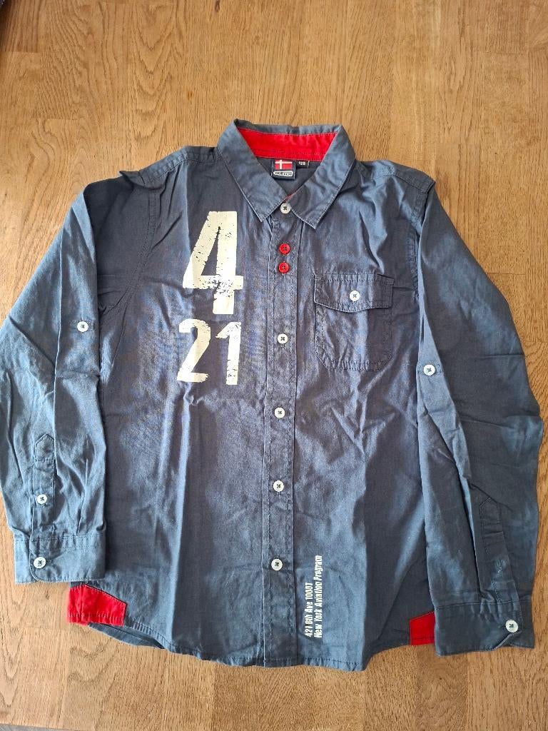 Øiboi overhemd donkergrijs Aviation Dept jongens maat 128, Anneonline, Steenbergen, Shop@wesell4u.nl, Overhemd of Blouse