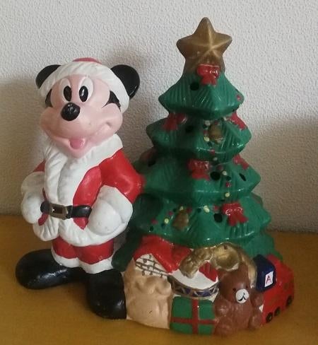Mickey Mouse met kerstboom - waxinelicht - kerst, Ophalen, Zo goed als nieuw