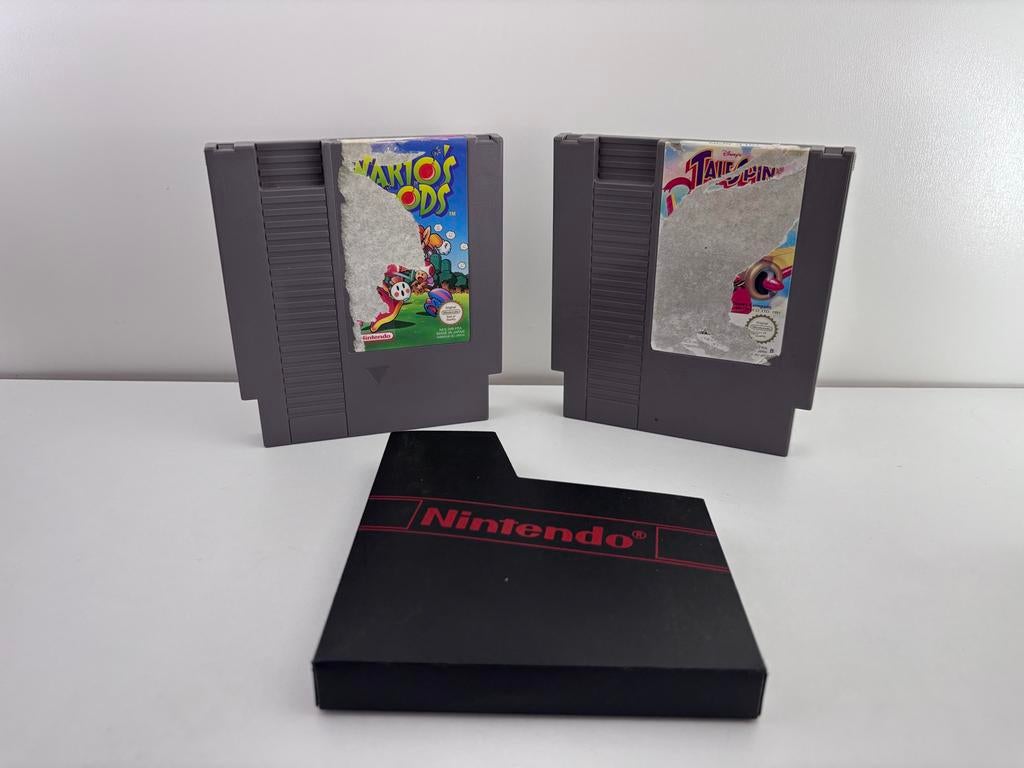 Wario Woods en Tale Spin NES games, Puzzel en Educatief, Gebruikt, 1 speler, Eén computer