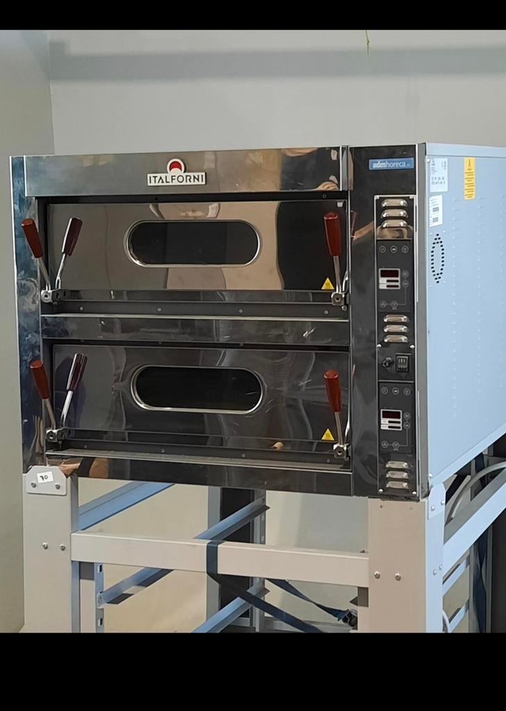 Horeca pizza oven Italforni TK B-2 – Dubbel – Topstaat, Zakelijke goederen, Ophalen, Ovens, Magnetrons en Steamers
