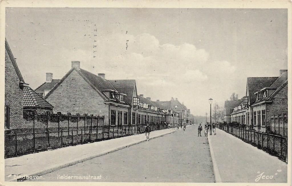 V666 Eindhoven Keldermanstraat - uitg J Cohen Amsterdam Jeco, Verzamelen, Ophalen of Verzenden, Gelopen, Noord-Brabant