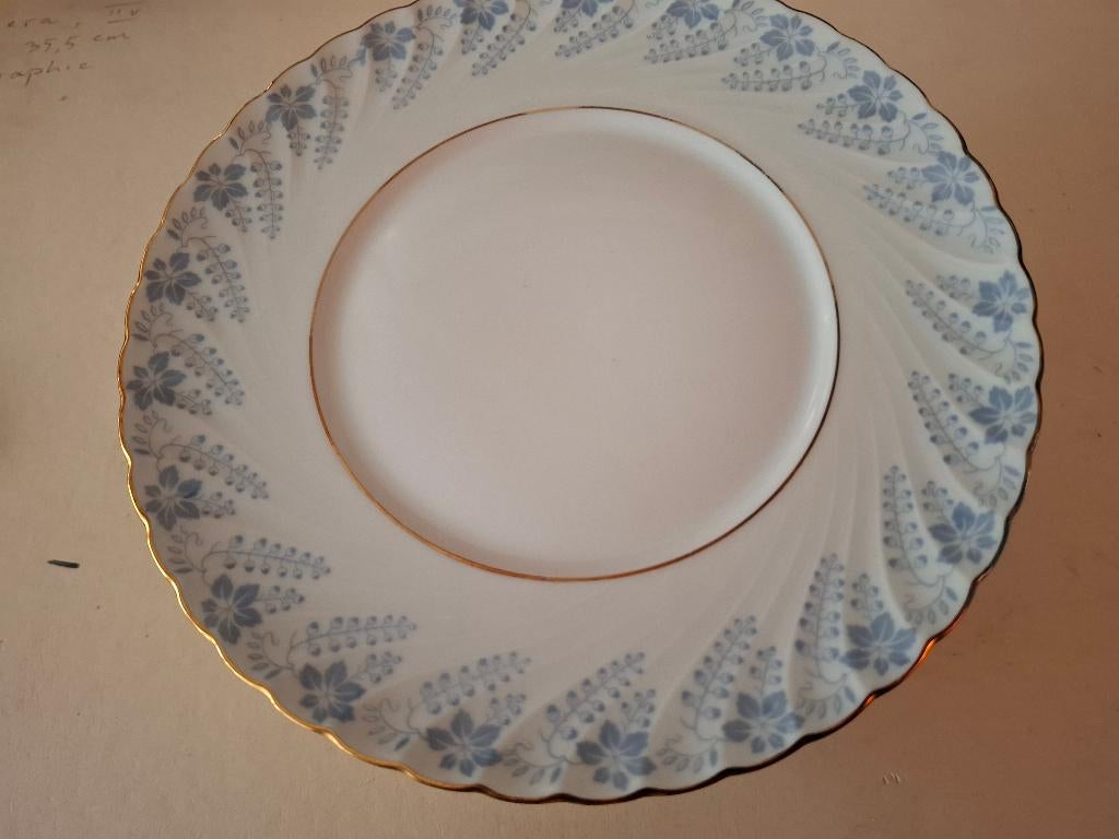 vintage gebaksbordjes 12 set, Huis en Inrichting, Keuken | Servies, Verzenden, Zo goed als nieuw, Bord(en), Overige stijlen