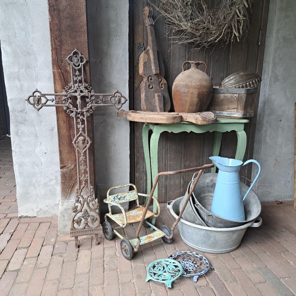 Oud brocante verweerd landelijk sober stoer decoratie Etage3, Gebruikt, ., Ophalen of Verzenden, .