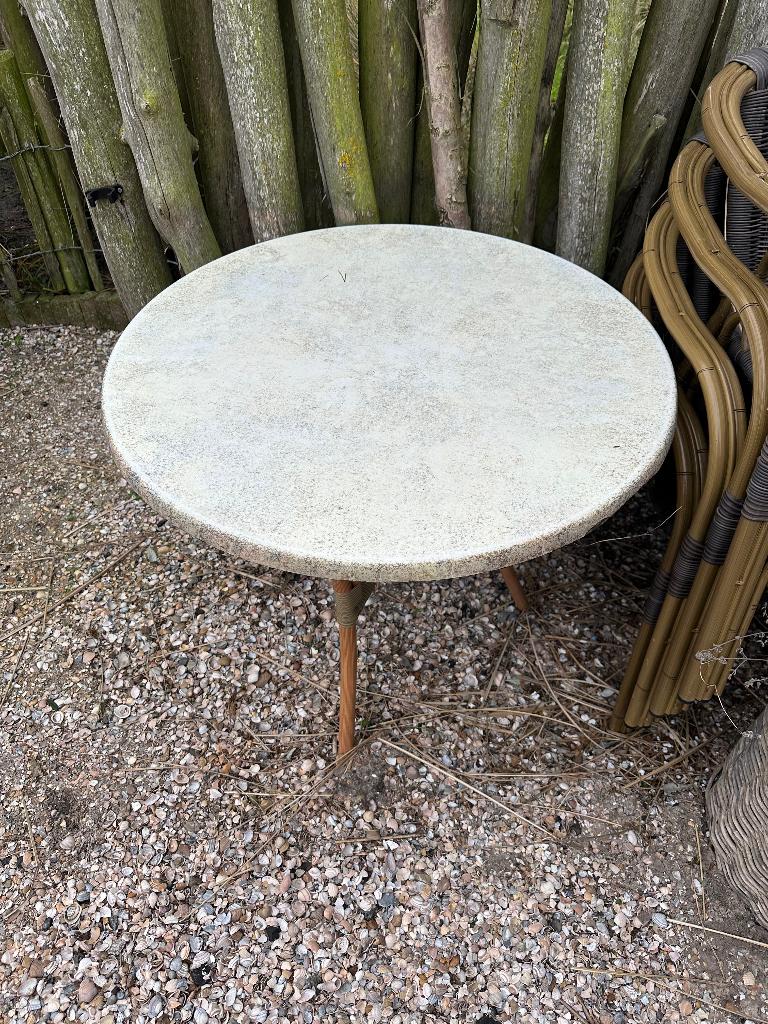terras tafel horeca, vier stuks, eventueel ook stoelen erbij, Ophalen, Gebruikt, Rond, Kunststof