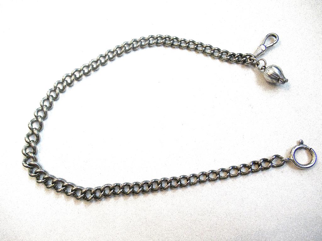 Antieke zakhorloge ketting, gekeurd., Antiek en Kunst, Ophalen of Verzenden