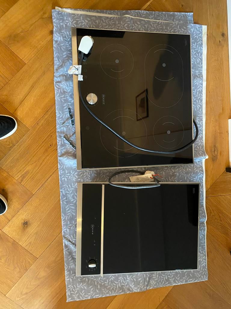 Neff Inductieplaat en Teppanyaki Plaat - Set of Los, Witgoed en Apparatuur, Kookplaten, Gebruikt, Inbouw, Inductie, 4 kookzones