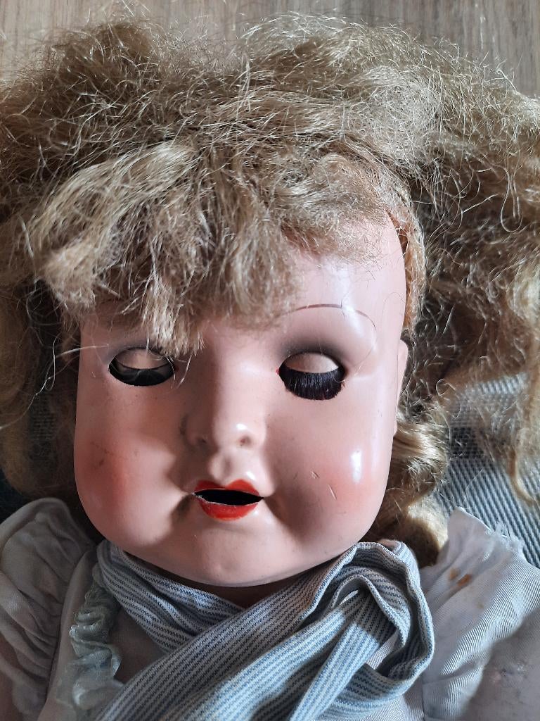 Oude babypop vintage, Ophalen of Verzenden, Gebruikt, Pop