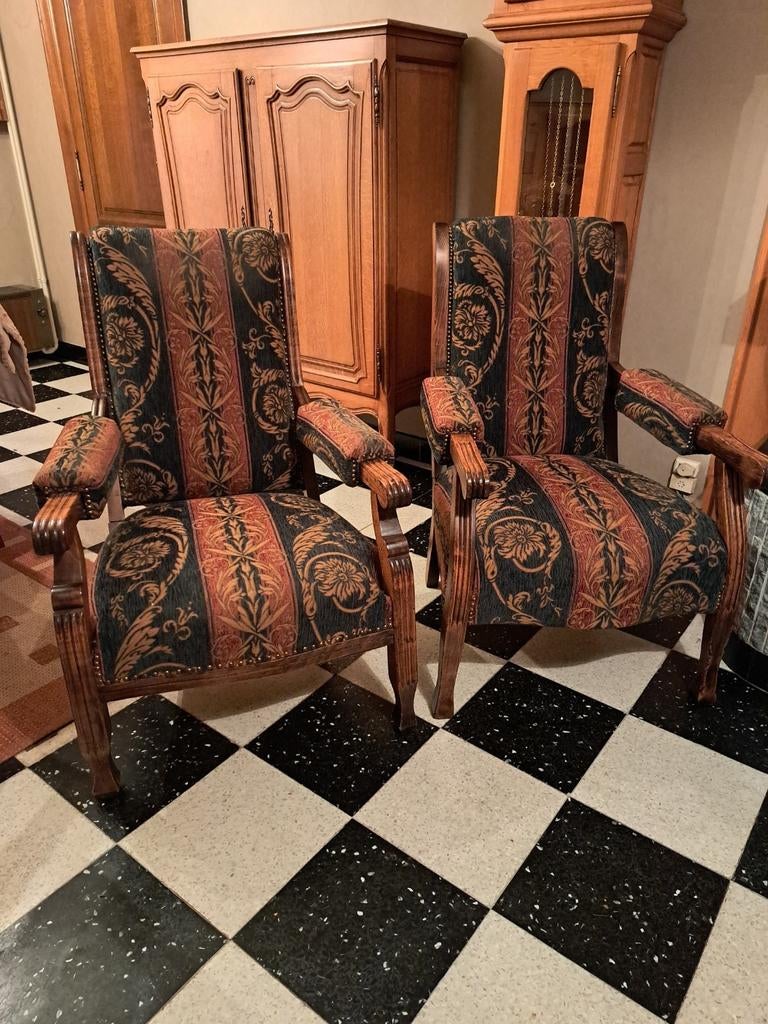 2 antieke fauteuilles, Antiek en Kunst, Antiek | Meubels | Stoelen en Banken, Ophalen