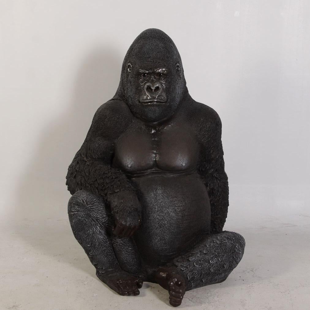 Silver Back Gorilla - Zilverrug Gorilla beeld - 114 cm, Ophalen, Nieuw, Overige typen