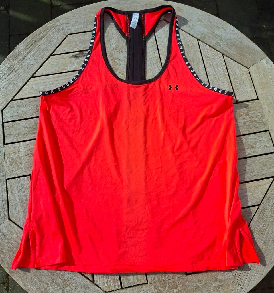 Nw. Under Armour tanktop oranje, mt. 42/44, Maat 42/44 (L), Nieuw, Oranje, Ophalen of Verzenden