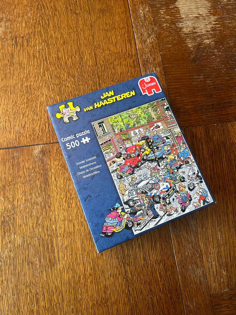 Jan van Haasteren Verkeerschaos 500 stukjes - Uitstekende st, Ophalen of Verzenden, 500 t/m 1500 stukjes, Zo goed als nieuw, Legpuzzel