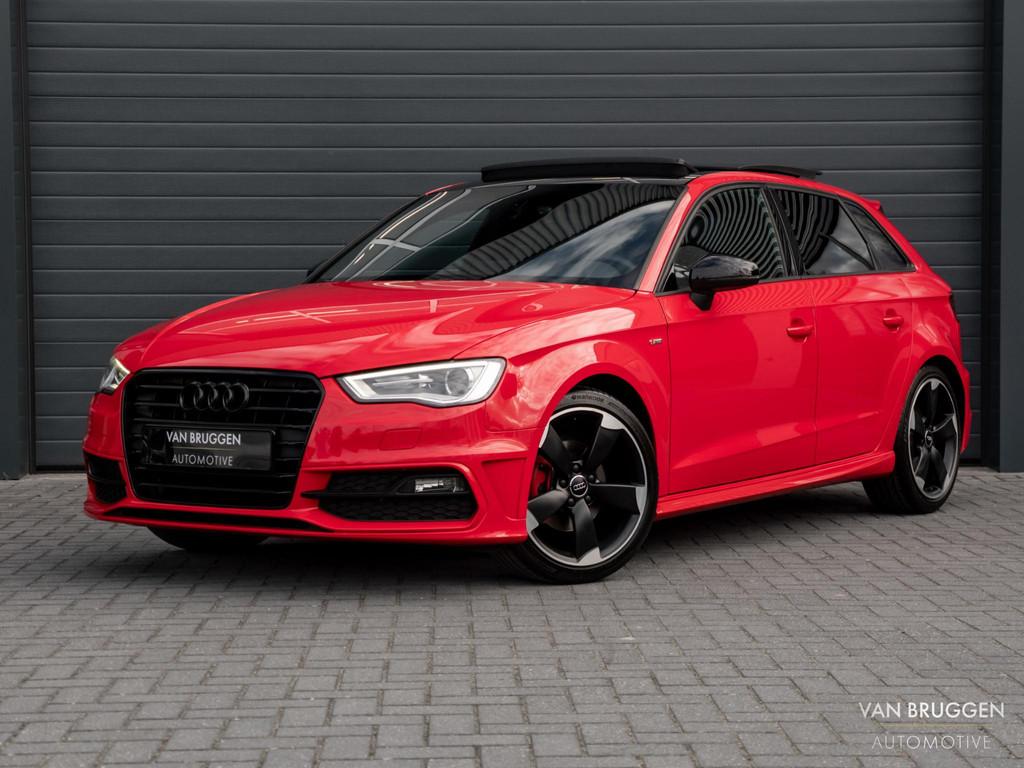 Audi A3 Sportback 1.4 TFSI 3x S-Line Pano RS NAP Cruise 18", Euro 5, Gebruikt, Zwart, Leder en Stof