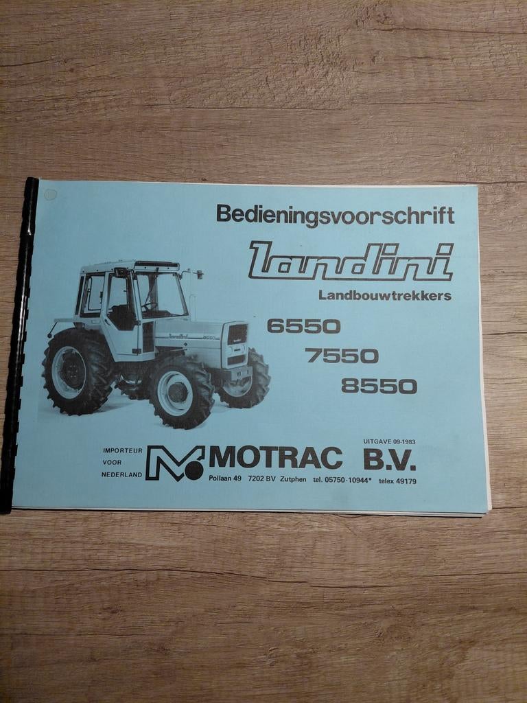 Landini 6550 7550 8550 handleiding, Ophalen of Verzenden