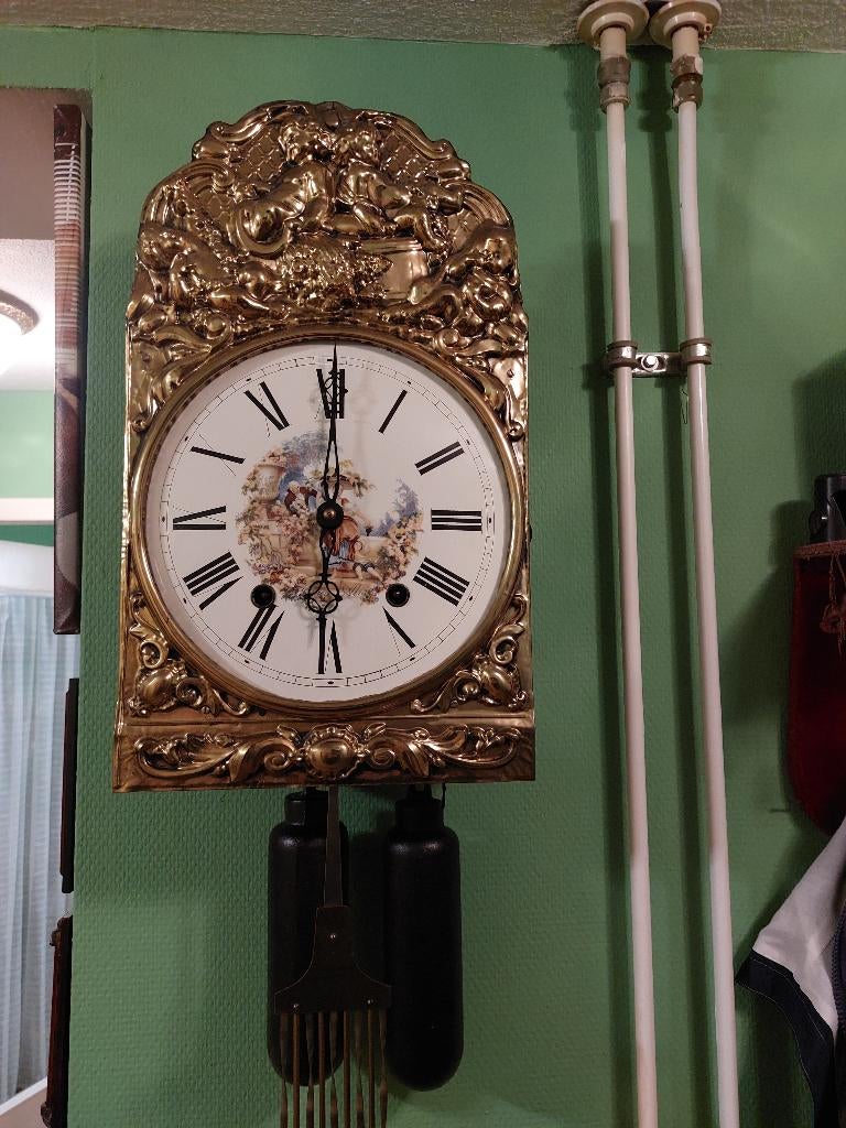 comtoise klok ORRIGINELE + repeteer bel slag, Antiek en Kunst, Antiek | Klokken, Ophalen