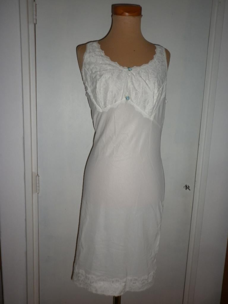 vintage onderjurk maat 40, Verzenden, Wit, Overige typen