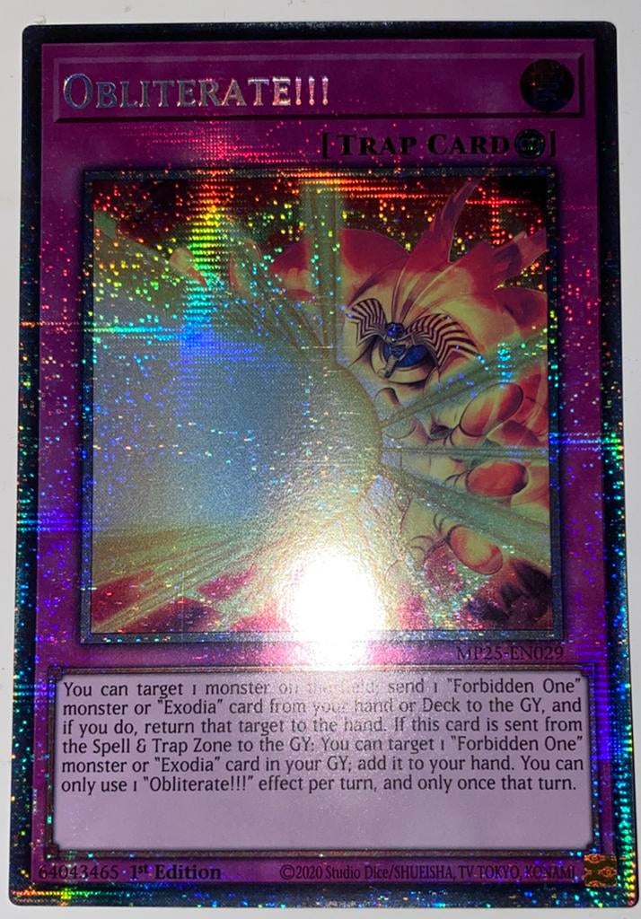 Yu-Gi-Oh! Obliterate!!! MP25 1st Edition Starlight Rare !, Ophalen of Verzenden, Zo goed als nieuw, Losse kaart, Foil